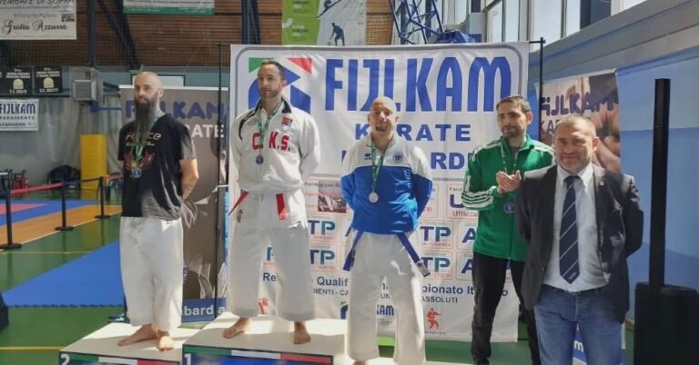 Podio Giuseppe terzo classificato master regione Lombardia